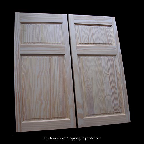 Cafe Doors by Cafe Doors Emporium | 44" T Pine Raised 4 Panel Cafe Door | Premade for 32" W Finished Opening | Saloon Western Style Swinging Bar Solid Wood Cafe Door | Includes Hinges Cafe Doors Emporium