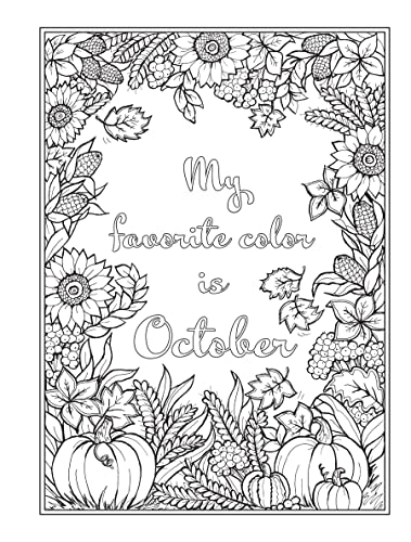 Creative Haven Autumn Harvest Coloring Book (Adult Coloring Books: Seasons) WoodArtSupply