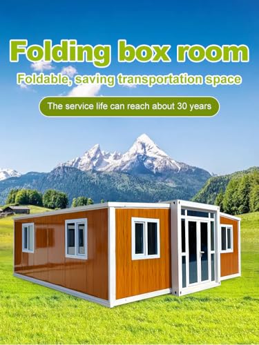 Expandable Prefab House Tiny Homes to Live in for Adults Mini Foldable Container House Mobile Home Modular Homes - WoodArtSupply