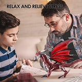 Piececool 3D Metal Model Kits-Black Dragon King, DIY 3D Puzzles for Adults Brain Teaser Puzzles for Teens, Great Birthday New Year Gifts, 107 Pcs