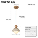 JIANTLAIUS 2PCS Japanese Wabi-Sabi Yellow Travertine Pendant Lamp Natural Stone Shade Pendant Light with Wood Hanging Light G9 Nordic Mini Pendant Lighting for Kitchen Island Dining Room JIANTLAIUS