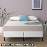 ZINUS 9 Inch Box Spring with Cover, No Assembly Mattress Foundation, Sturdy Metal Structure, Split Queen, White Zinus