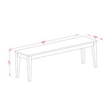 East West Furniture NIWE6-BMK-W 6 Piece Kitchen Table Set Contains a Rectangle Dining Table with Butterfly Leaf and 4 Dining Chairs with a Bench, 36x66 Inch, Buttermilk & Cherry East West Furniture