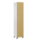 SystemBuild Evolution Kendall Utility Storage Cabinet, 16" Wide, Fluted White SystemBuild