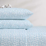 Tommy Bahama - Queen Sheet Set, Super Soft Cotton Percale Bedding with Matching Shams, Tropical Bedding Set, Oeko-Tex Certified (Palmtastic Blue, Queen) Tommy Bahama