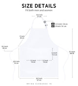 Syntus 12 Pack Bib Apron, Unisex Aprons Adjustable Waterdrop Resistant with 2 Pockets Cooking Kitchen Apron for Chef, BBQ Drawing Apron Bulk, White Syntus