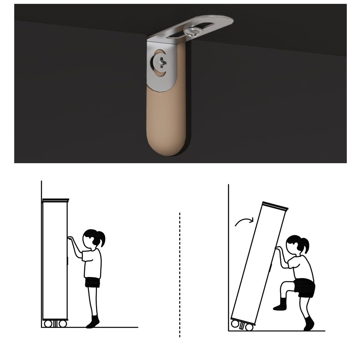 Hitow Black Tall Bookshelf with Glass Doors – 5-Tier Adjustable Wooden Display Cabinet for Home Office and Living Room Hitow