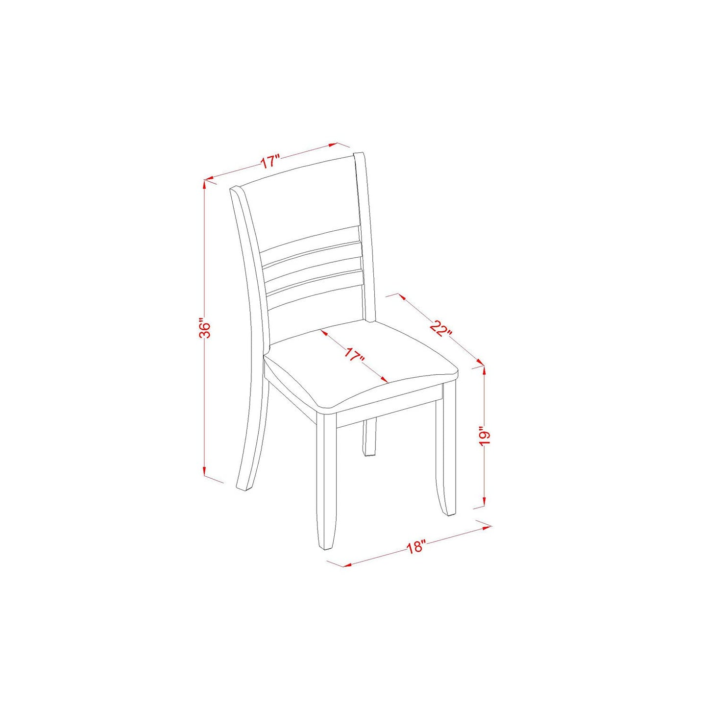 East West Furniture LYFD7-CAP-LC Lynfield 7 Piece Dining Room Furniture Set Consist of a Rectangle Kitchen Table with Butterfly Leaf and 6 Faux Leather Upholstered Chairs, 36x66 Inch - WoodArtSupply