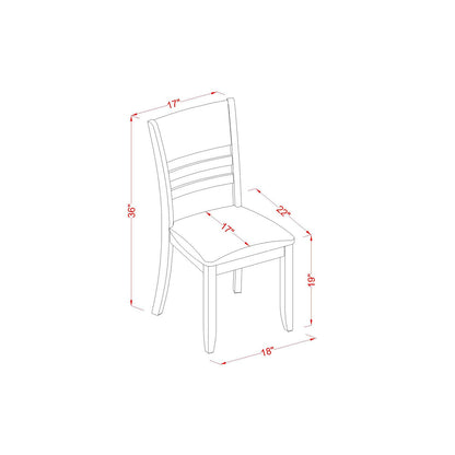 East West Furniture LYFD7-CAP-LC Lynfield 7 Piece Dining Room Furniture Set Consist of a Rectangle Kitchen Table with Butterfly Leaf and 6 Faux Leather Upholstered Chairs, 36x66 Inch - WoodArtSupply