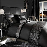 finaldeals 5 Piece Sequin Black Egyptian Cotton Duvet Cover Set Comforter Set Quilt Cover Xmas Gift Bedding Wedding Gift King Cal.King 102" x 108" finaldeals