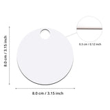 CraftPanel 30 PCS Sublimation Hardboard Name Plates Blanks for Stanley 40oz Cup Accessories Custom Name Tag, Sublimation Tumbler Lid Topper MDF Blank Tumbler Nameplates(Round 3.14") CraftPanel