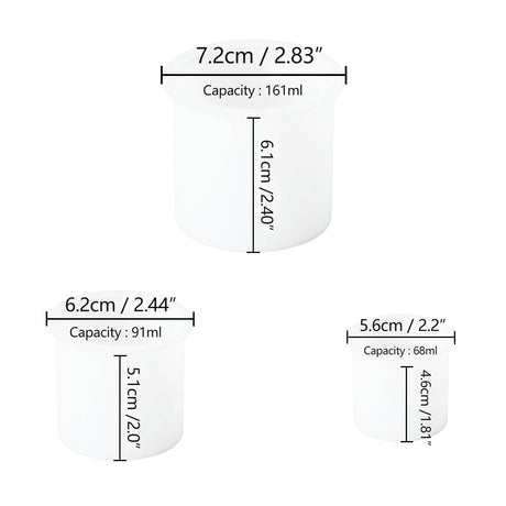 YRIHJIXQ 3Pcs Cylindrical Candle Mold Candle Molds for Candle Making Resin Molds Epoxy Resin Molds YRIHJIXQ