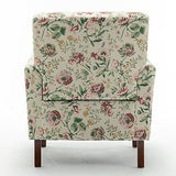 Container Furniture Direct Contemporary Accent Arm Chair with Birch Wood Frame and Velvet Upholstery, Armchair for Office and Living Room Decor, Removable Cushions, 04 Printed Fabric Container Furniture Direct