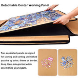 Rekcopu 1500 Pieces Jigsaw Puzzle Board, Portable Puzzle Board, Jigsaw Puzzle Table Board, Puzzle Keeper Puzzle Caddy with Sorting Trays & Detachable Board,Non-Slip Surface, Medium Rekcopu