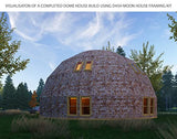 45 ft Wooden Dome Frame Kit – Large Geometric Timber Structure System | Prefabricated Architectural Dome Frame Components