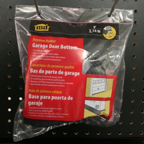 M-D Building Products 03723 9 ft. Black Rubber Garage Door Bottom Seal M-D Building Products