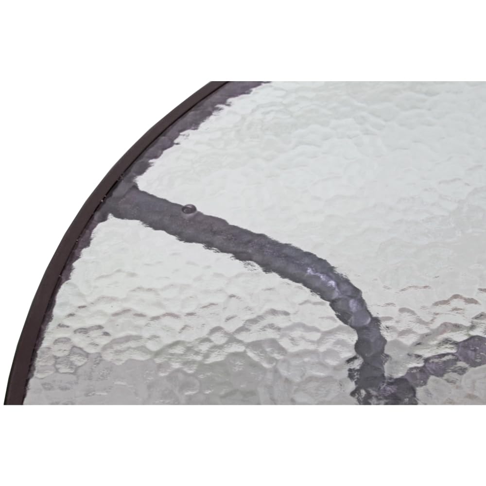 COURTYARD CREATIONS Garden Elements Sienna Collection 40" Table and Four Swivel Rocker Chairs Patio Dining Set, Brown (5-Piece Set) COURTYARD CREATIONS