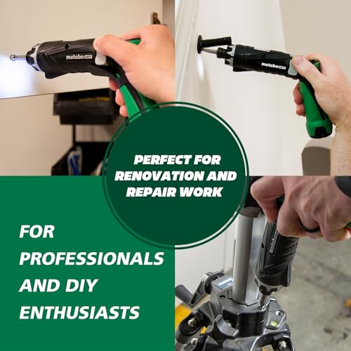 Metabo HPT Cordless Screwdriver Set, 3.6V, Precision Screwdriver Set with Case, 2 Lithium-Ion Batteries, Charger and Bit, 21 Clutch, Electric Screwdriver with LED light, Torque Screwdriver, DB3DL2 Metabo HPT