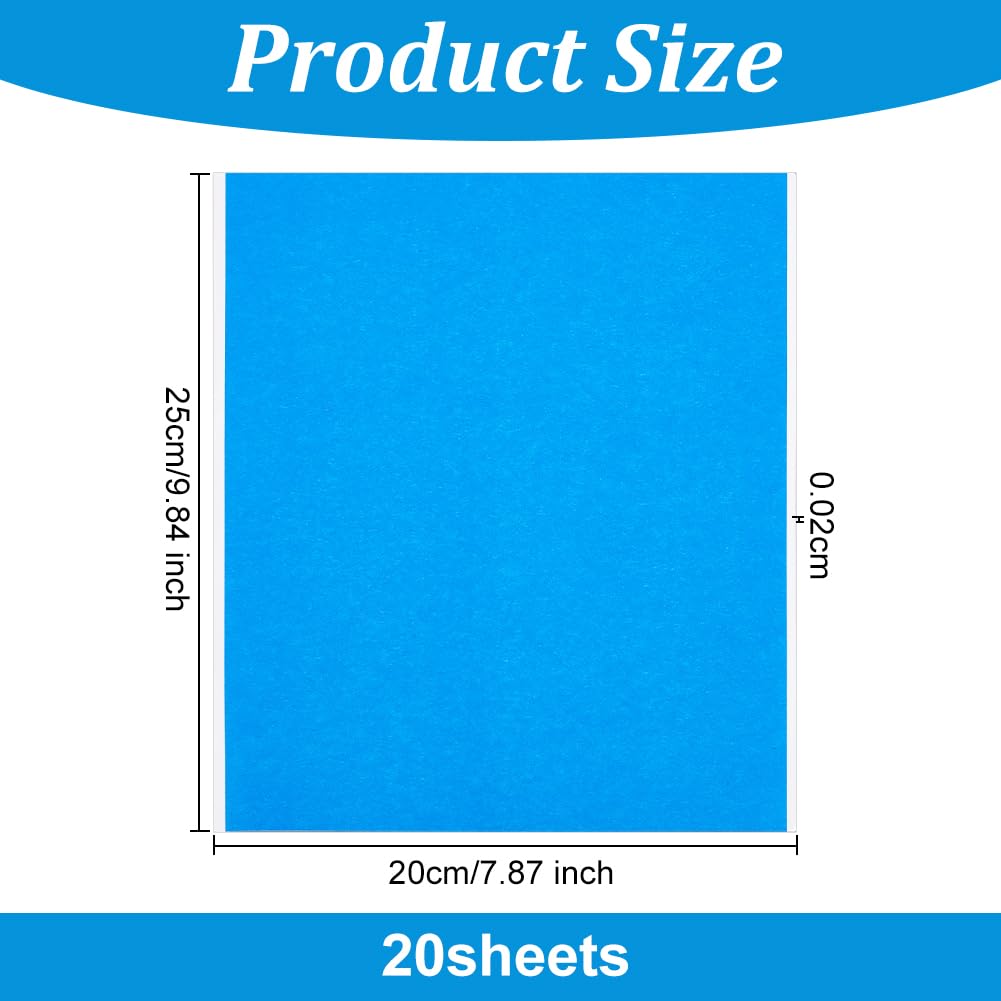 OLYCRAFT 20 Sheet Painters Tape for 3D Printers 7.9x9.8 Inch High Adhesive Tape Great for A Variety of Surfaces for Art Lab Labeling Classroom Decorations - RoyalBlue - WoodArtSupply