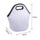 WACAR Sublimation Blanks Neoprene Lunch Bag, Reusable Insulated Lunch Box, Carry Case Handbags with Zipper for Adults Work Outdoor Travel Picnic WACAR