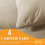 Cosybay Down Alternative Comforter (Beige, Full) - All Season Soft Quilted Full Size Bed Comforter - Duvet Insert with Corner Tabs -Winter Summer Warm Fluffy, 82x86 inches Cosybay