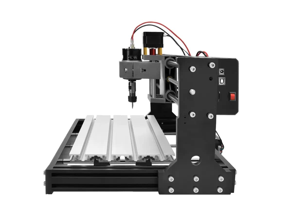 Monoprice Benchtop CNC Router Kit, 3 Axis, for Soft Metal, Wood, Plastic, Acrylic, PVC and PCB Engraving and Milling, Compatible with GRBL and Candle Software, XYZ Working Area 300 x 180 x 40 - WoodArtSupply