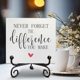 Inspirational Positive Quotes Office Wooden Signs Gift, Farmhouse Living Room Shelf Desk Decor Plaques, Thoughtful Wooden Sign Gift for Girl Friends Coworker, 5 X 5 Inches-B12 LeFohLon