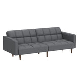 mopio Aaron Couch, Small Sofa, Futon, Sofa Bed, Sleeper Sofa, Loveseat, Mid Century Modern Futon Couch, Sofa Cama, Couches for Living Room, Bedroom (Dark Gray, Fabric) mopio
