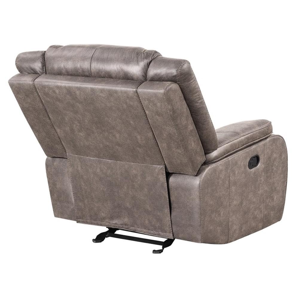 Pemberly Row Traditional Microfiber Glider Recliner in Taupe Pemberly Row