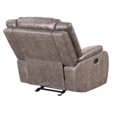 Pemberly Row Traditional Microfiber Glider Recliner in Taupe Pemberly Row