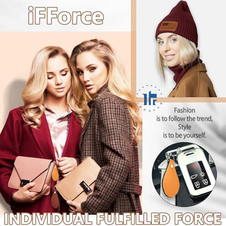 iFForce 60 Pcs Lasable Engravable Blanks - Leatherette Iron on Hat Patches & PU Leather Key Fob Kit for DIY Custom Laser Engraving Craft Gifts iFForce