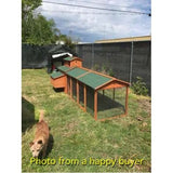 Omitree 10' ft Wood Chicken Coop Backyard Hen Run House Chicken 6 Nesting Box & Run Omitree