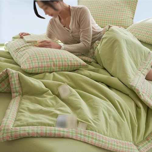 RDIAYDN Quilted Bedspread Double Single, Summer Duvet for Double Bed, Lightweight Summer Quilted Comforter Soft and Breathable for All Seasons (I,220 x 240 cm) RDIAYDN