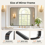Sweetcrispy Black Bathroom Vanity Mirror for Wall, 22x30 Inch Metal Framed Wall Mirror Farmhouse Rectangle, Anti-Rust, Tempered Glass, Hangs Horizontally or Vertically Sweetcrispy