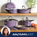 Rachael Ray Cucina Nonstick Cookware Pots and Pans Set, 12 Piece, Lavender Purple Rachael Ray