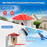 Tinllaans Bird Feeder with Camera,Smart Bird Feeder Camera with Solar Panel,2.5K HD Wild Bird Camera AI Identify Bird Species Auto Capture Videos & Tinllaans