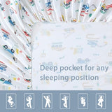 FEKOHIPY Kids Sheet Set Excavator Twin Size Bedsheet for Boys, 3PCS Digger Vehicle Printed Microfiber Soft Breathable Children Bedding Easy-Fit 14 Inch Deep Pocket FEKOHIPY