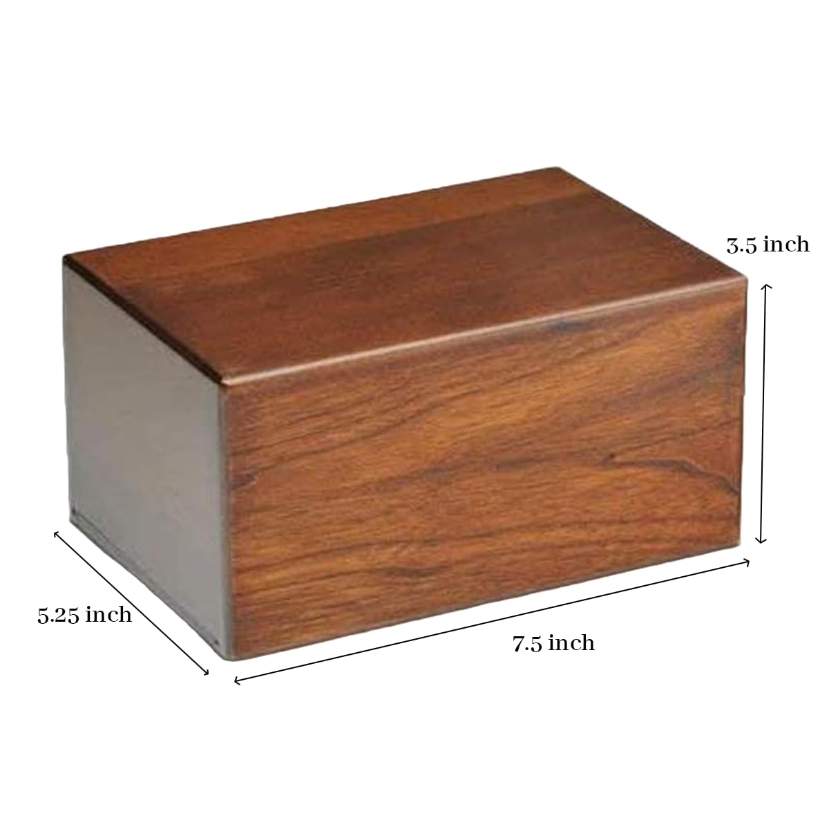 S.B.ARTS Wooden Urn Box for Human Ashes, Cremation Funeral Urns Box, Decorative Urns, Pet Memorial Urns, Cats Infant Adult Urn, Keepsake Burial Ash Box- Medium (Style1, 7.5' X 5.25' X 3.5 inch) S.B.ARTS