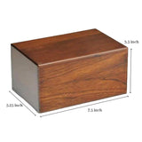 S.B.ARTS Wooden Urn Box for Human Ashes, Cremation Funeral Urns Box, Decorative Urns, Pet Memorial Urns, Cats Infant Adult Urn, Keepsake Burial Ash Box- Medium (Style1, 7.5' X 5.25' X 3.5 inch) S.B.ARTS