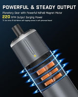 Fanttik S1 Pro 3.7V Electric Screwdriver, Cordless Screwdriver, 16 S2 Metal Bits, 3 Torque Settings, Max 6 N.m, 2000mAh Battery, LED Light, 1/4''Hex, Idea Tool for Furniture/Desktop Computer Fanttik