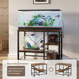 Bestier 40-50 Gallon Fish Tank Stand with Power Outlet, 36x19 Metal Aquarium Stand, 6-Leg Reptile Tank Stand with 3-Tier Adjustable Storage Shelves, 660LBS Capacity Bestier