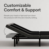 Nectar Split King Adjustable Base & 12” Mattress (New Version) - Head & Foot Incline - Medium Firm Memory Foam - Cooling Top Layer - 3 Massage Settings - 365-Night Mattress Trial & Forever Warranty Nectar