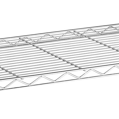 Whitmor 2-Wire Shelving Unit, Metal Storage Shelves, Stacking Shelf with Basket, Easy Assembly Home Organizer for Pantry, Kitchen, Garage, Plant Whitmor