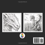 Dragons: Dragon Adult Coloring Book with 50 Beautiful Fantasy Dragon Scenes WoodArtSupply