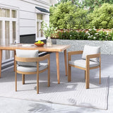 Christopher Knight Home Aluminum Dining Chair Set of 2, Armchairs with Cushions, Barrel Accent Chair, Wood-Like Finish, Comfy Seating Kitchen Side Chair Set for Balcony, Backyard, Garden, Teak Christopher Knight Home