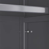 Runboll Kitchen Pantry Storage Cabinet, 6 Tier Metal Sideboard with Wheels and Acrylic Glass Door, Modern Display Curio Cabinet Bookcase Runboll