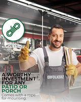 Erfolkerz 7'H x10'W Outdoor Vinyl Curtain 19oz Thicked Clear Tarps, Vinyl Patio Enclosure,Clear Outdoor Curtains Heavy Duty Waterproof Transparent Tarp with Grommets for Patio Gazebo Balcony Pergola Erfolkerz