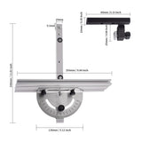 Precision Miter Gauge, Miter Gauge for Table Saw, with Miter Gauge Fence and Limit Stopper, 140° Angle Stops, Adjustable for Bandsaw Router Table, 250mm x 300mm WoodArtSupply
