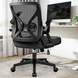 FelixKing Office Chair - Ergonomic Desk Chair Breathable Mesh Task with Wheels and Lumbar Support Home Desk Office Chairs with Flip up Armrest Rolling Swivel for Home Computer Black Pack of 6 FelixKing