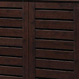 Baxton Studio Adalwin 3-Door Shoe Storage Cabinet, Dark Brown (118-6517-HiT) Baxton Studio